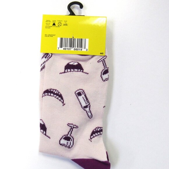 Women's Novelty Funny Wine Socks " Wine A Little Laugh A Lot " Stocking Stuffer - Picture 2 of 2